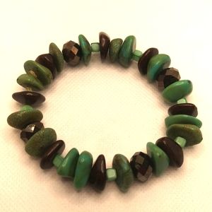 Chunky turquoise mixed bead bracelet